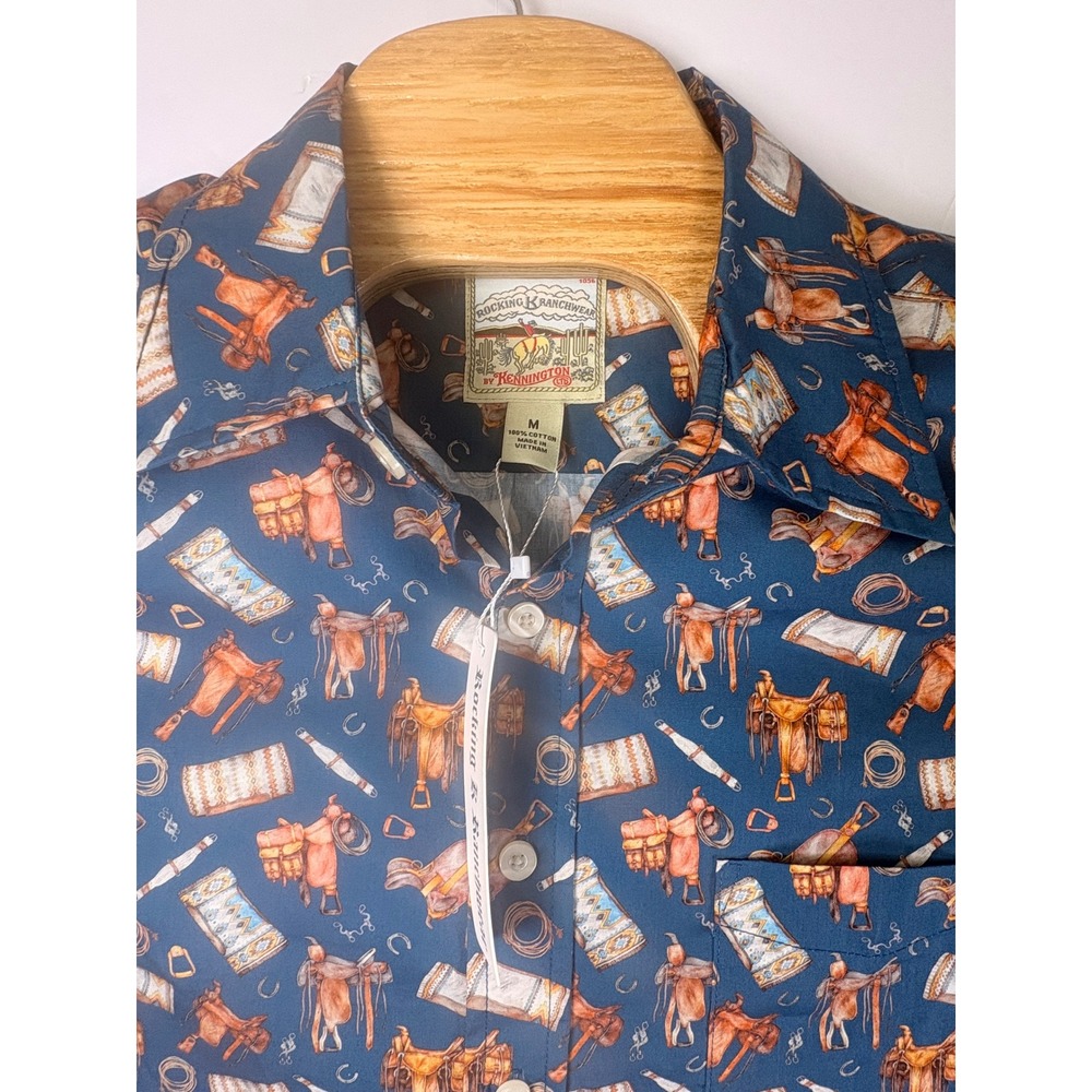NWT Rocking K‎ Ranchwear by Kennington Long Slv Western Shirt Mens Size Med